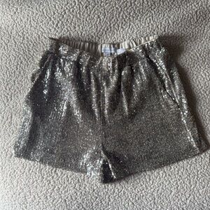 Gianni Bini Metallic Sequin Shorts
